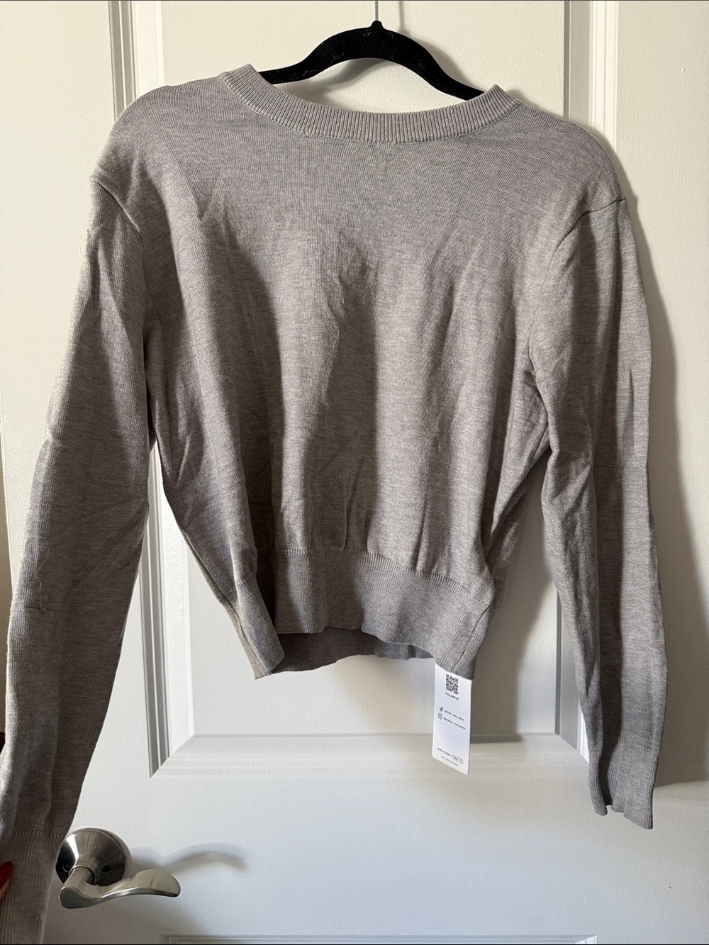 Classic Crewneck Sweater in Light Gray